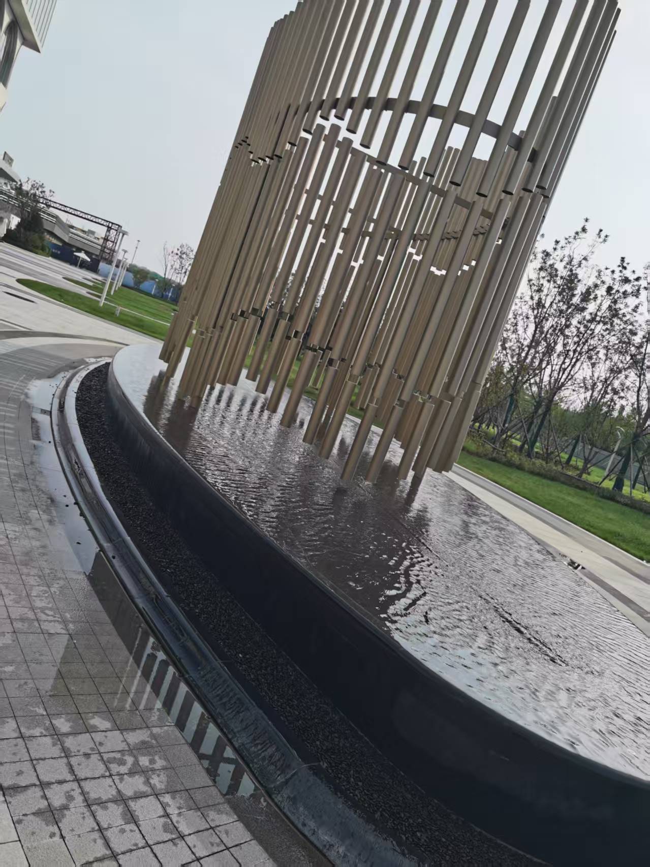 中国黑磨光面异型水景工程